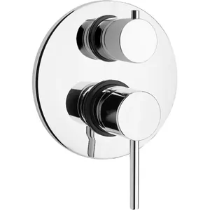 Смеситель для ванны/душа Paini встраиваемый, однозахватный, на 2 выхода, цвет: хром 78CR6911