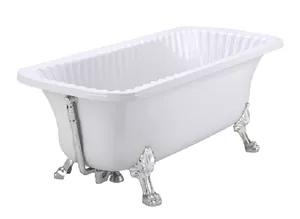 Ванна MIGLIORE 174x83 на лапах "LEONE" STANDART отдельностоящая, белая/хром 26923