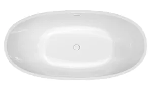 Ванна акриловая Abber (1650х800) отдельностоящая, слив-перелив, белая AB9207