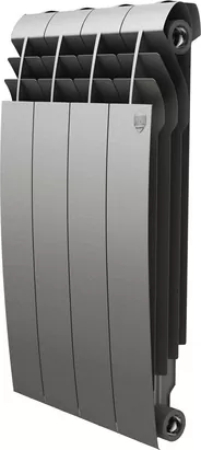 Радиатор биметаллический, 4 секции ROYAL THERMO ВШГ:574х320х87 684 Вт Silver Satin