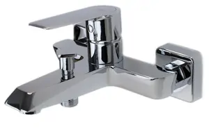 Смеситель для ванны/душа ESKO NY 54 настенный, однозахватный, короткий излив, цвет: хром