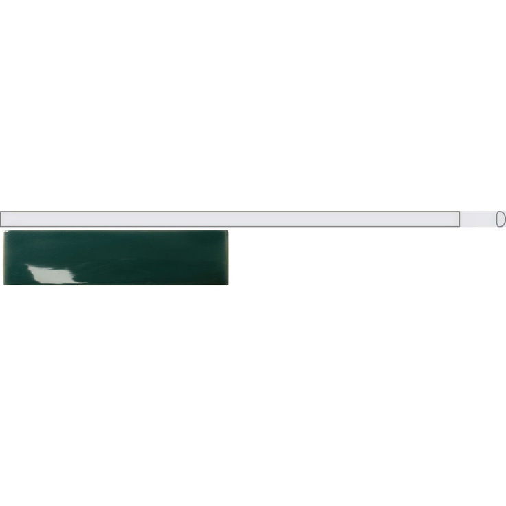 WOW Fayenza 127008 Rounded Edge Royal Green 1,1x12,5 глянцевая