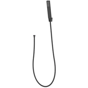 Душевой комплект BelBagno LUC-DFS-NERO шланг 1500 мм, держатель, черный матовый