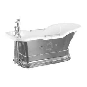 Ванна MIGLIORE 180x87 хром, на подиуме хром + 2 декора "MIGLIORE" 26352