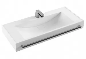 Раковина BAND HOURS (1100х542х141) искусственный камень белый Gelcoat, без сифона S33