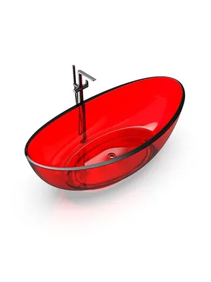 Ванна отдельностоящая Knief Oval Shape (1800х927х565) из полимерного материала, цвет: 05 Wine Red, 0700-050-05