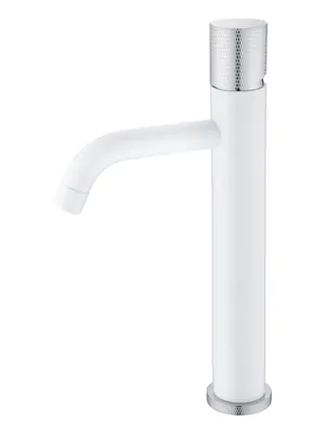 Смеситель Boheme 122-WCR.2 для раковины, на 1 отверстие,однозахватный, ручка touch, белый+хром