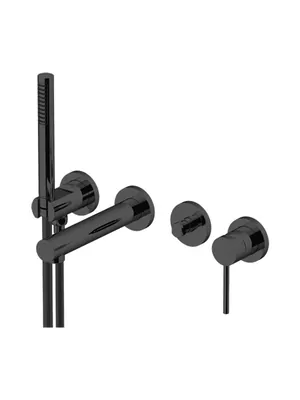 Смеситель GATTONI 9005/90NO для ванны/душа, встраиваемый, чёрный мат