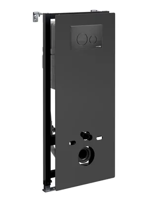 Инсталляция для унитаза WasserKRAFT с клавишей смыва, цвет: черный 20TLT.010.ME.BL.MB02