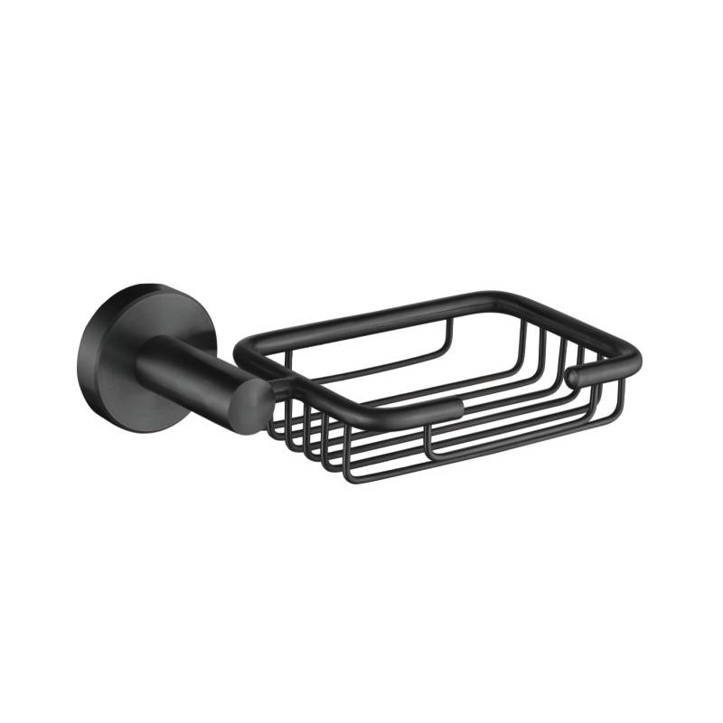 мыльница LEDEME SUS304 решётка хром, черная L71702B-1