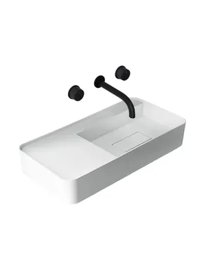 Раковина подвесная ABBER (1200х400х150) искусственный камень, белый матовый AS2627-1.2