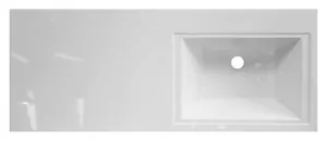 Раковина из литьевого мрамора Estet Dallas 1302х482 правая, белая ФР-00002167