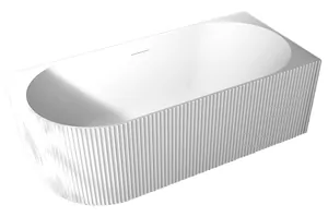 Ванна акриловая Abber (1700х800) пристенная, угловая правая, слив-перелив, белая AB9329-1.7 R