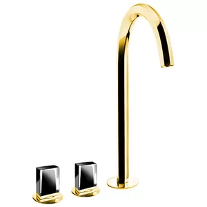 Смеситель Fantini на раковину высокий трехсекционный, золото 2901N405SW