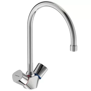 Смеситель VIDIMA КВАДРО BA245AA для кухни, высокий излив 184мм, двухрычажный, хром