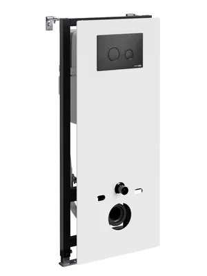 Инсталляция для унитаза WasserKRAFT с клавишей смыва, цвет: черный/белый 20TLT.010.ME.WH.MB01