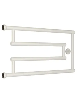 СУНЕРЖА model "G+" Полотенцесушитель 320x650 нержавеющая сталь, верт. подключение, белый