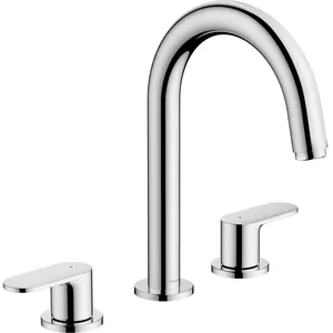 Смеситель для умывальника Hansgrohe 71553000 на 3 отверстия, сливной гарнитур, хром
