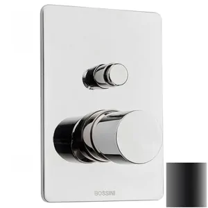 Смеситель для душа Bossini Z00006073 встраиваемый, на 2 выхода, внеш. часть, без излива, черный