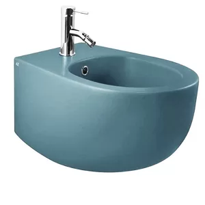 Биде подвесное AeT Italia 365x310x530 отверстие под смеситель, пастельно-синий S556T1R1V1141