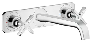 Смеситель Axor 36115000 для умывальника 220мм, 3 отверстия, двухзахватный, встраиваемый