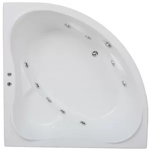 Ванна акриловая BAS 1600х1600 угловая, симместричная, каркас, без слива-перелива, г/м FLAT