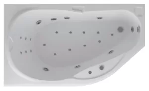 Ванна акриловая Акватек 170х100 левая,гидро+аэромассаж,электр.упр,сторож,панель,каркас,слив