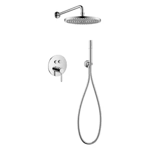 Душевой набор CEZARES -DSET-01 со встроенным смесителем, верхним и ручным душем, хром