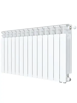 Радиатор биметаллический Rifar Ventil BVR 500 нижнее правое подключение, 14 секции, 2758 Вт