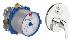 Смеситель для ванны/душа ORAS 1443C+BLUEBOX 2080 встраиваемый, однозахватный, цвет: хром
