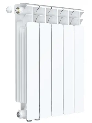 Радиатор биметаллический Rifar Ventil BVL 500 нижнее левое подключение, 5 секции, 985 Вт