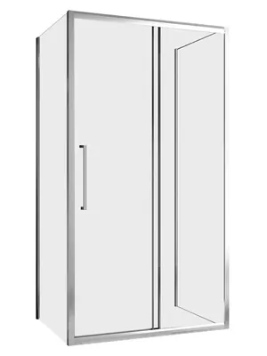 Душевое ограждение ABBER AG30170H-S100-S100 (1700х1000x1950) П-обр., прозр./хром