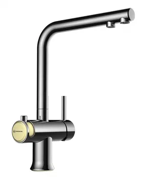 Смеситель для мойки Omoikiri -CH-BE хром/бежевые вставки,с краном для питьевой воды 4994052