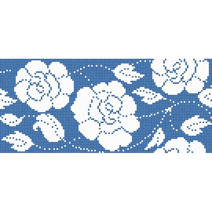 Bisazza Decori 20 06001307VL Zante Blu 129,4x291,2 глянцевая