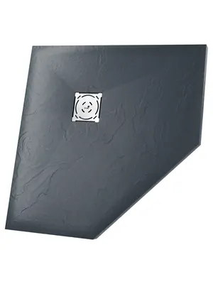 Душевой поддон RGW ST/T-0099G (900х900х25) трапеция, иск. камень, графит 16155099-02