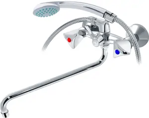 Смеситель для ванны/душа VARION Armaturen 7012 36 2 кермич.кран-букса, поворотный излив 300мм