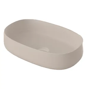 Раковина накладная ArtCeram 550х350х145 без отверстий, цвет: marrone matera COL003 41 34