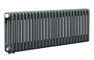 Радиатор стальной трехтрубчатый RIFAR 3018 - 25 секций, нижнее подкл. с терм.клапаном, титан