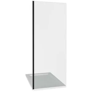 Стенка душевая GOOD DOOR BAS SP-80-C-B (80х195) стекло прозрачное, профиль черный