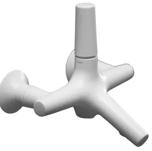 Смеситель для ванны/душа CISAL VI0001344Q настенный, однозахв., короткий излив, белый матовый