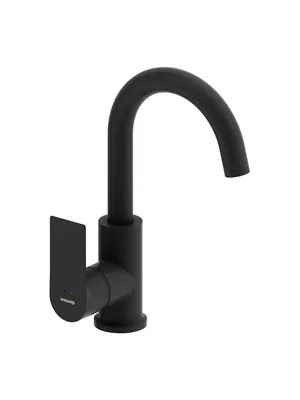 Смеситель Damixa для умывальника, однозахватный, с поворотным изливом, черный 470220300