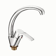 Смеситель Ledeme Н63 для кухни, с поворотным изливом, однозахватный, хром L5963