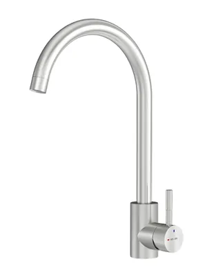 Смеситель для кухни AM.PM F85B07111 однозахватный, C-образный поворотный излив, сатин