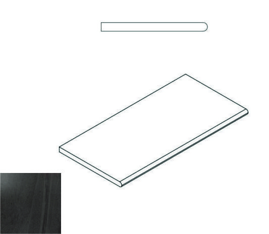 Contempora X2 Carbon Bordo Round 60X30 матовая