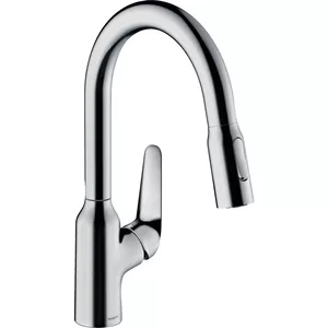 Смеситель Hansgrohe для кухни 180 мм вытяжной поворотный излив хром 71821000