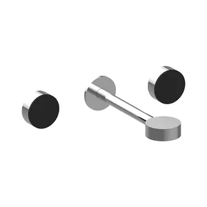 Смеситель для раковины CISAL излив 215мм, встраиваемый, хром/черный SM0135106T