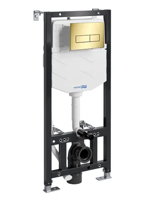 Инсталляция для унитаза WasserKRAFT с клавишей смыва, цвет: золото глянцевое 10TLT.010.ME.PG03