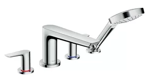 Смеситель Hansgrohe 71748000 на борт ванны, на 4 отверстия, двухзахватный, хром