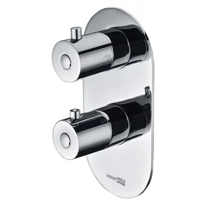 Смеситель для ванны/душа WasserKRAFT термостат, встраиваемый, цвет: хром 4833 Thermo