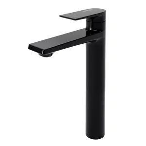 Смеситель для умывальника WasserKRAFT Glan 6603H высокий, черный глянец